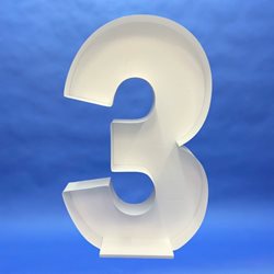 Number 3 (Filled Frame)