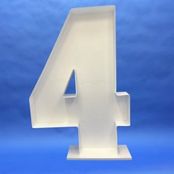 Number 4 (Filled Frame)