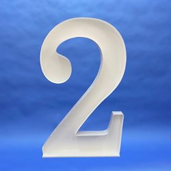 Number 2XL (Filled Frame)