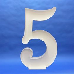 Number 5 (Filled Frame)