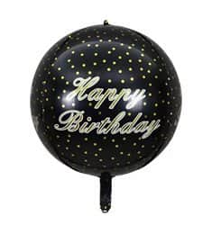 בלון מיילר 22" - אורבז שחור HBD
