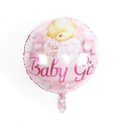 בלון מיילר 18 עגול- BABY GIRL ורוד{חדש}.
