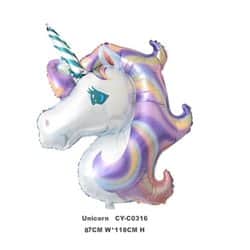 בלון מיילר 40 - ראש חד קרן סגול.