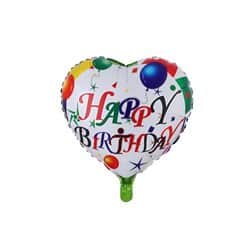 בלון מיילר לב 18" - לבן HBD בלונים