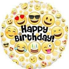 בלון מיילר 18" - HAPPY BIRTHDAY - אימוג'י