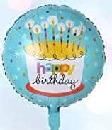 בלון מיילר 18" - HBD תכלת עוגה