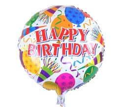 בלון מיילר עגול 18" - HBD בלונים צבעוני