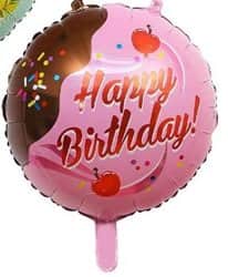 בלון מיילר 18" - HBD ורוד דובדבן