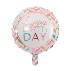 בלון מיילר 18" - HBD מסגרת צבעוני