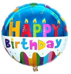 בלון מיילר 18" - HBD נרות צבעוני