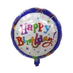 בלון מיילר עגול 18" - HBD מסגרת כחולה