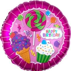 בלון מיילר 18" - HBD קאפקייק סוכריות גלידה