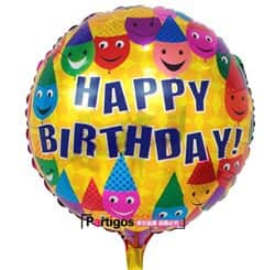 בלון מיילר 18" -צהוב HBD ליצנים