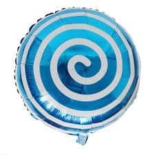 בלון מיילר 18" - סוכריה ספירלה כחול