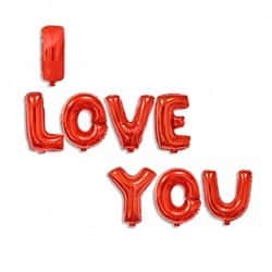 סט בלונים 16" I LOVE YOU - אדום
