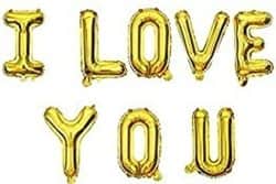 סט בלונים 16" I LOVE YOU - זהב