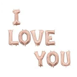סט בלונים 16" I LOVE YOU - רוז גולד