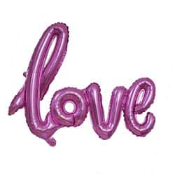 סט בלונים - LOVE ורוד פוקסיה