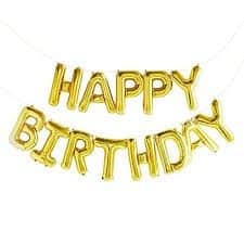סט בלונים HBD זהב מבריק