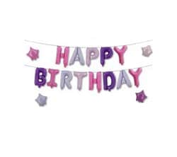 סט בלונים - HBD -צבעי מסטיק