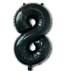בלון ספרה 40 שחור-8