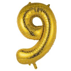 בלון ספרה 40 זהב כוכבים 9