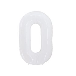 בלון ספרה 40 לבן-0
