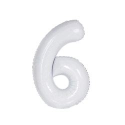 בלון ספרה 40 לבן-6