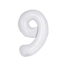 בלון ספרה 40 לבן-9