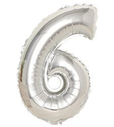 בלון ספרה 32 צבע כסף - 6