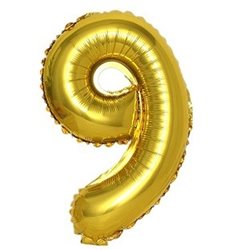 בלון ספרה 16" זהב - 9