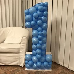 תבנית לבלונים מספר - 1 במידה 120 סמ על 49 סמ