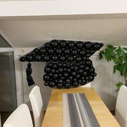 תבנית לבלונים כובע סיום לימודים - 100 ס"מ על 180 ס"מ