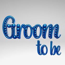 תבנית לבלונים GROOM TO BE- במידה 60 ס"מ על 210 ס"מ