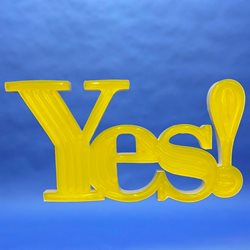 תבנית לבלונים YES!- במידה 70 ס"מ על 130 ס"מ