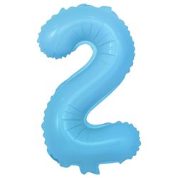 בלון ספרה 40 תכלת בייבי - 2