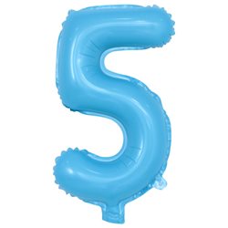 בלון ספרה 40 תכלת בייבי - 5