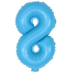 בלון ספרה 40 תכלת בייבי - 8