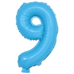 בלון ספרה 40 תכלת בייבי - 9