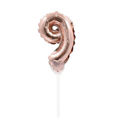 בלון טופר לעוגה רוז גולד - ספרה 9