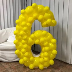 תבנית לבלונים מספר 6 - במידה 120 ס"מ על 80 ס"מ
