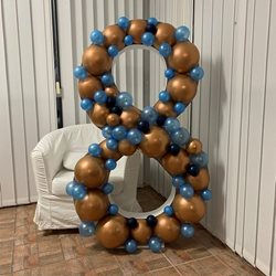 תבנית לבלונים מספר 8 XL- במידה 150 ס"מ על 90 ס"מ