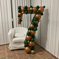 תבנית לבלונים מספר 7 XL- במידה 150 ס"מ על 80 ס"מ