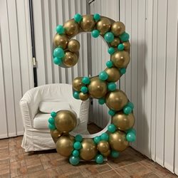 תבנית לבלונים מספר 3 XL- במידה 150 ס"מ על 90 ס"מ