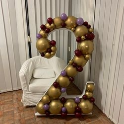 תבנית לבלונים מספר 2 XL- במידה 150 ס"מ על 90 ס"מ