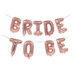 סט לניפוח 16" - BRIDE TO BE רוז גולד