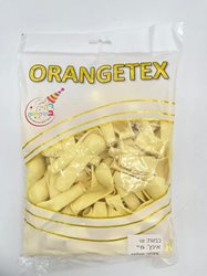 בלון לטקס 5 מקארון - צהוב 100 יח' ORANGETEX