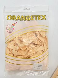 בלון לטקס 5 - 100 יח' צבע IVORY ORANGETEX
