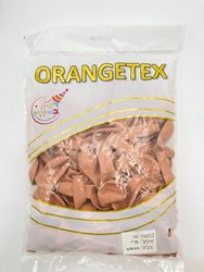 בלון לטקס 5 - צבע גוף פסטל 100 יח' ORANGETEX