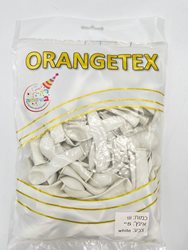 בלון לטקס 5 - צבע לבן פסטל 100 יח' ORANGETEX
